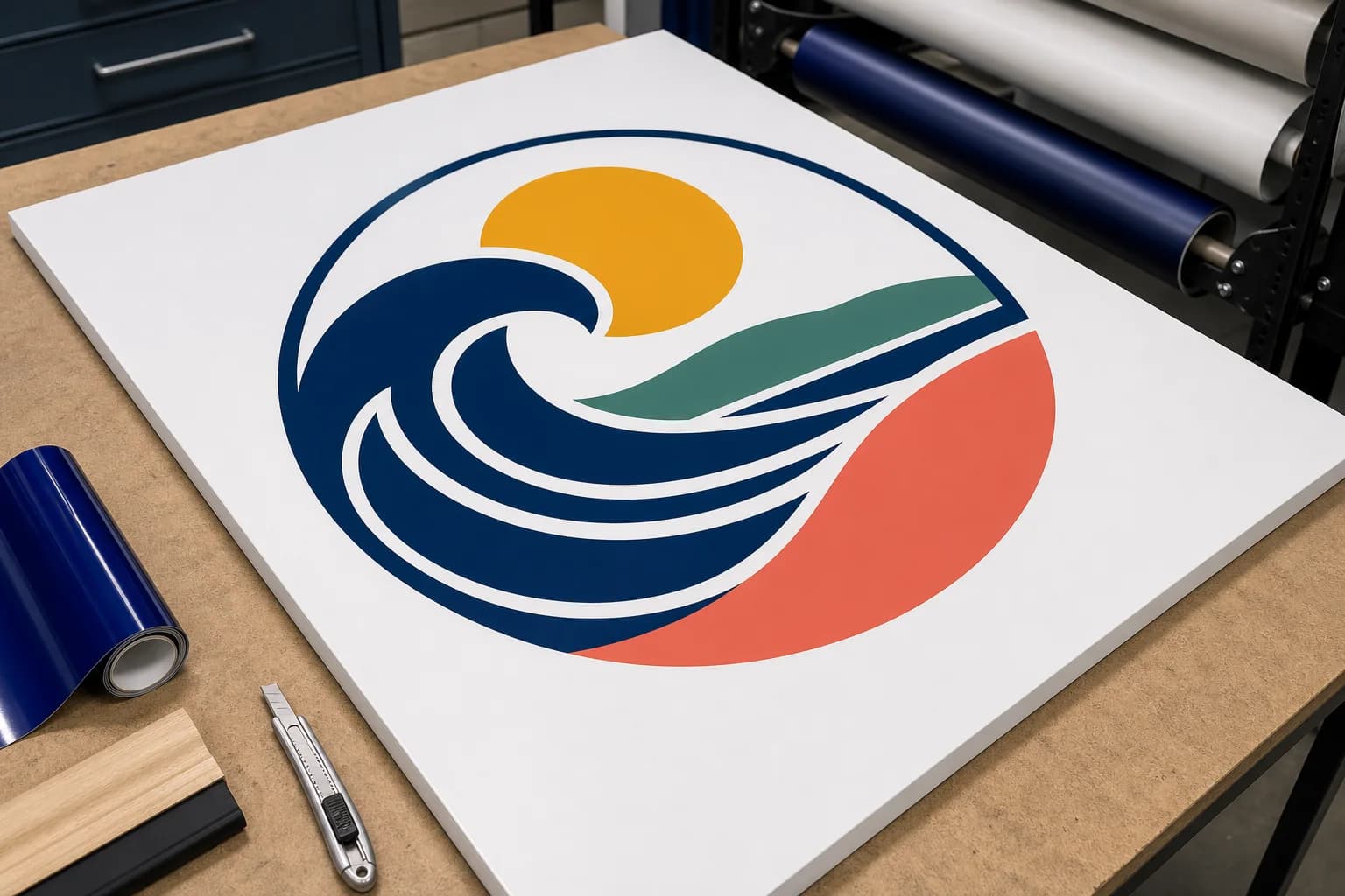 Vector vs. raster for signs, apparel, and large format Crisp vector artwork applied to a large-format sign panel